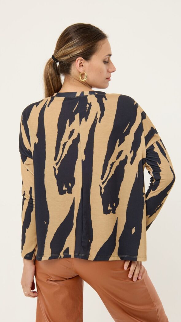 Remera ML print basic